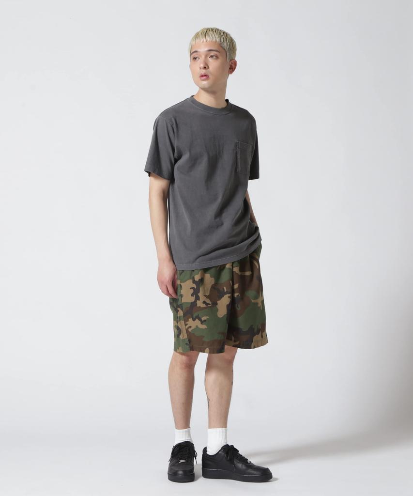 AVIREX DAILY SHORTSLEEVE FADE WASH POCKET T-SHIRT 783-3934010 XL charcoal