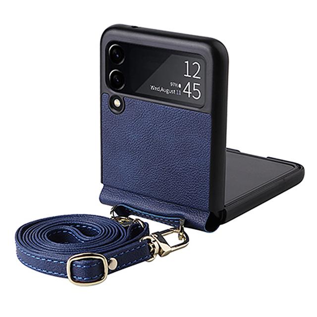Кожаный чехол с текстурой овчины Sumsung Galaxy Z Flip4, чехол для Samsung Z Flip 4 Flip4, защитный чехол для камеры со шнурком