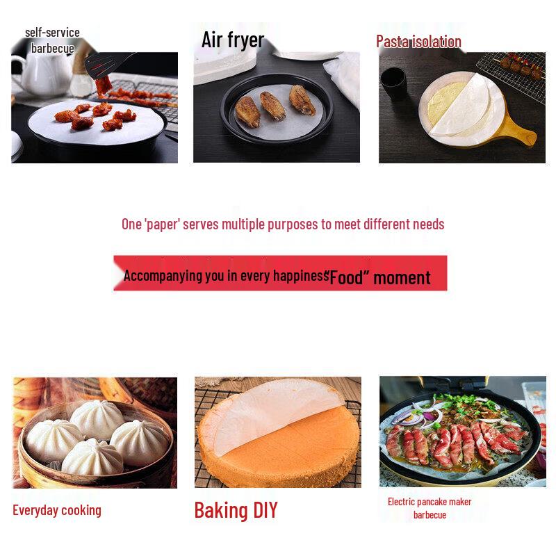 Thickened Round Non-Stick Grill and Baking Paper