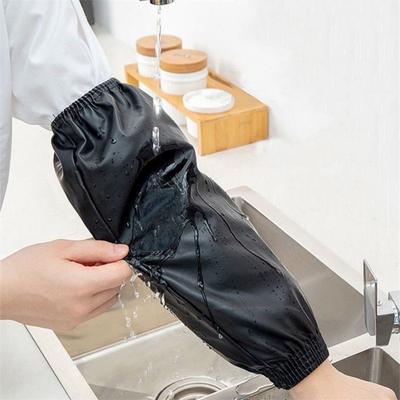 1 пара нарукавников из искусственной кожи, водонепроницаемые, маслостойкие, длиной 40 см, защита локтей, нарукавники для уборки кухни и сада