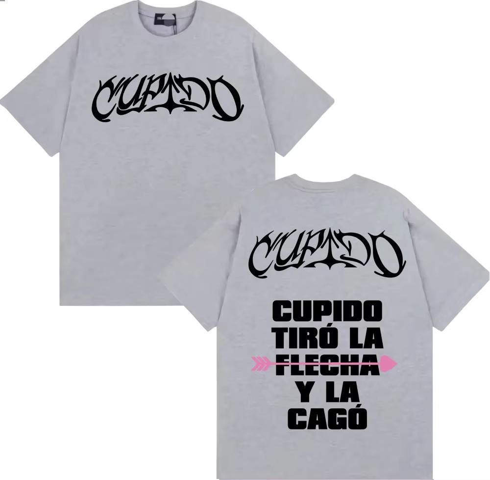 Tini Stoessel Cupido Tiro La Flecha Y La Cago Print T-shirts Men Women Clothing Hip Hop Retro T Shirt Male Cotton Loose T-shirts