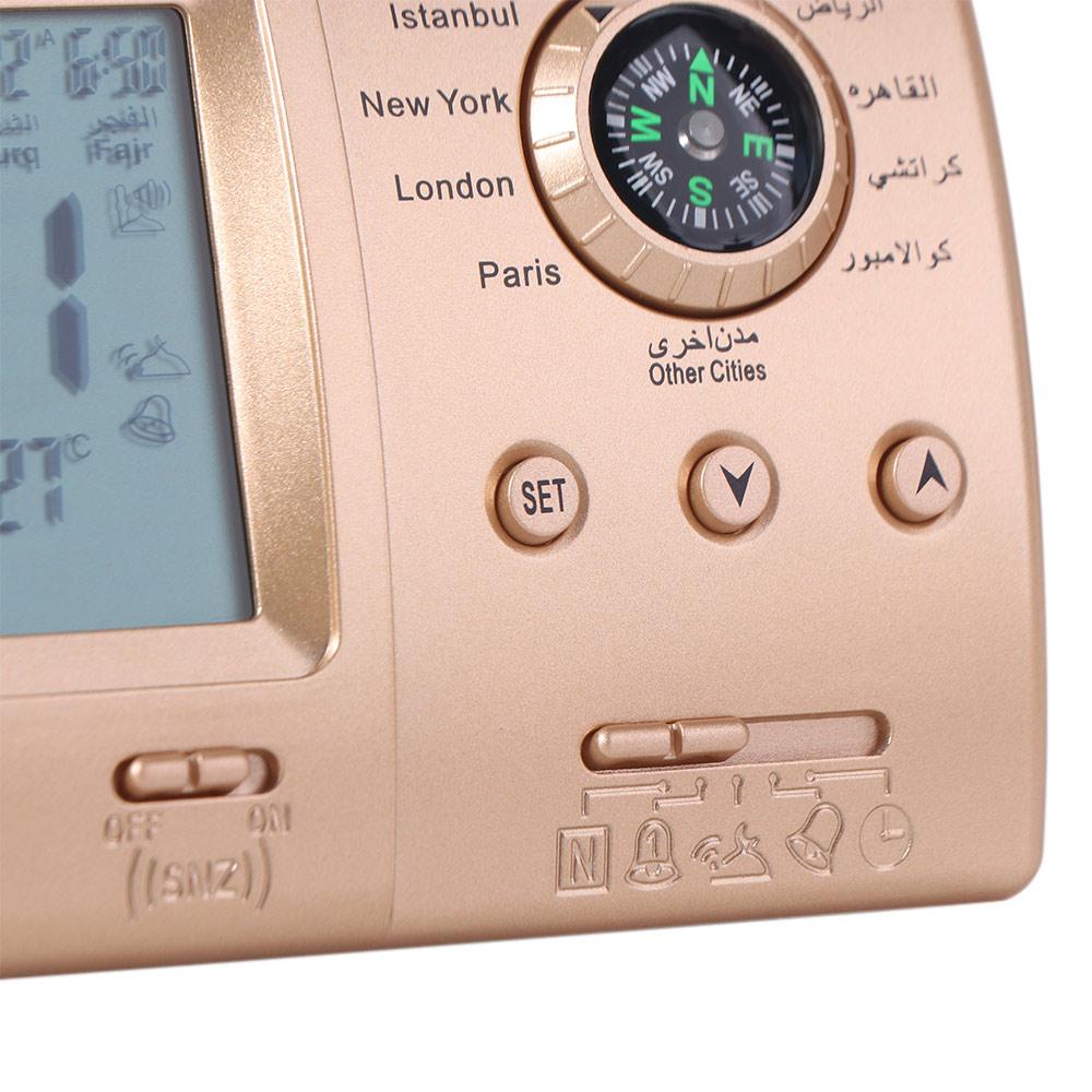 Многофункциональные мусульманские настольные часы Календарь Хиджры с Азаном Будильником Настольные мусульманские часы Легкая настройка Отображение температуры