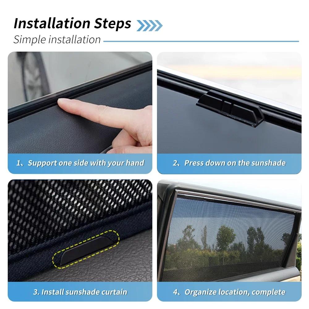 Magnetic Sun Shade Curtain for BYD Atto 3 2022-2025 UV Protection Car Window Cover