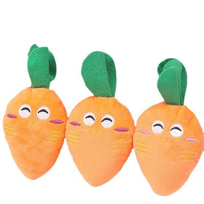 Серия овощей игрушки для кошек и домашних животных, плюшевые пищащие фруктовые игрушки для собак в виде оранжевой моркови