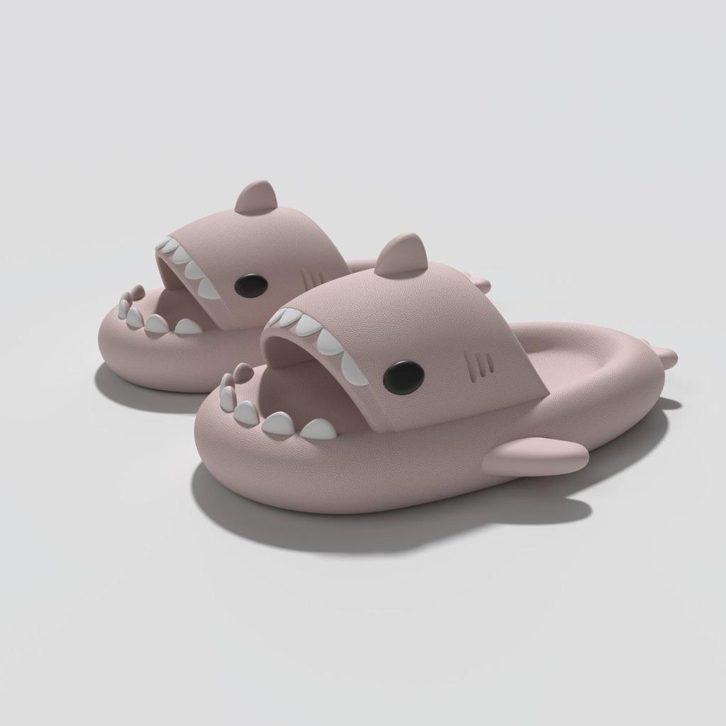 Thick-Soled Shark EVA Slippers for Kids and Parents - Non-Slip, Soft, Indoor Summer Sandals