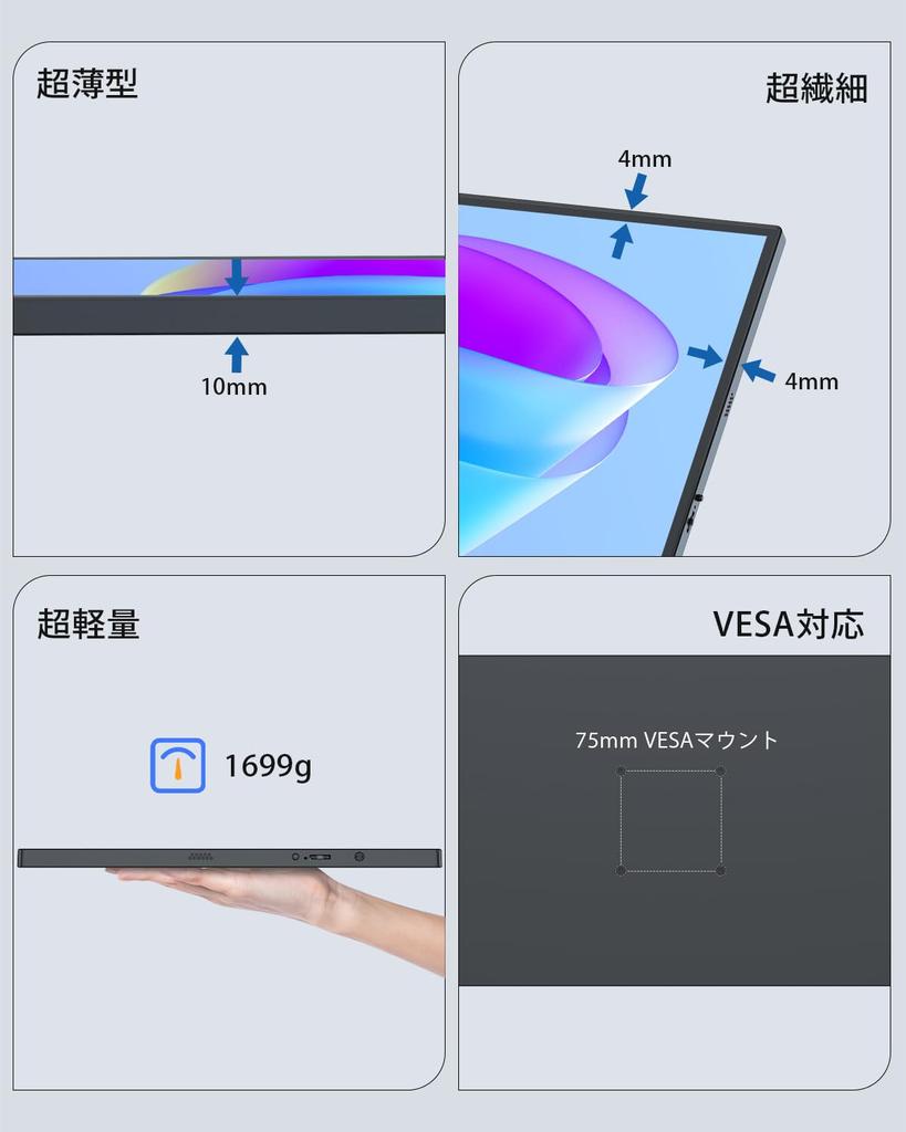 Mobile Monitor Inch Touch Panel EVICIV 120Hz Mobile Display 10 Points Game Monitor 1920 X 1080 Game Monitor Wide Color Gamut for Switch Portable