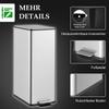 Trash Can 20L, Soft-Close Lid, Deodorant Compartment, Fingerprint-Proof, Stainless Steel, Silver