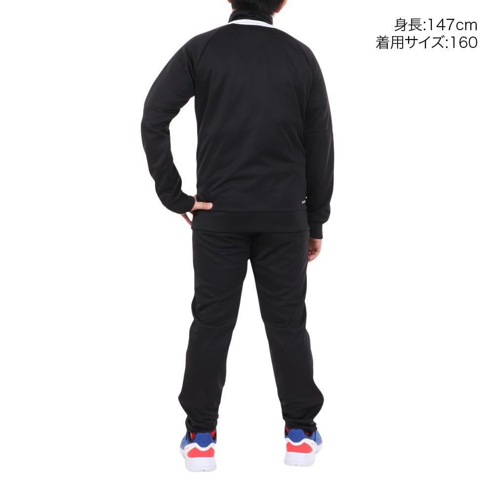 Adidas Sereno Tracksuit J130 Kids' Set, KNX38, Top Black/White, Bottom Black/White (IN0653),