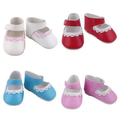 Туфли для куклы реборн с оборками, мини-туфли сплетницы из искусственной кожи, аксессуары для кукол для 22-дюймовых кукол