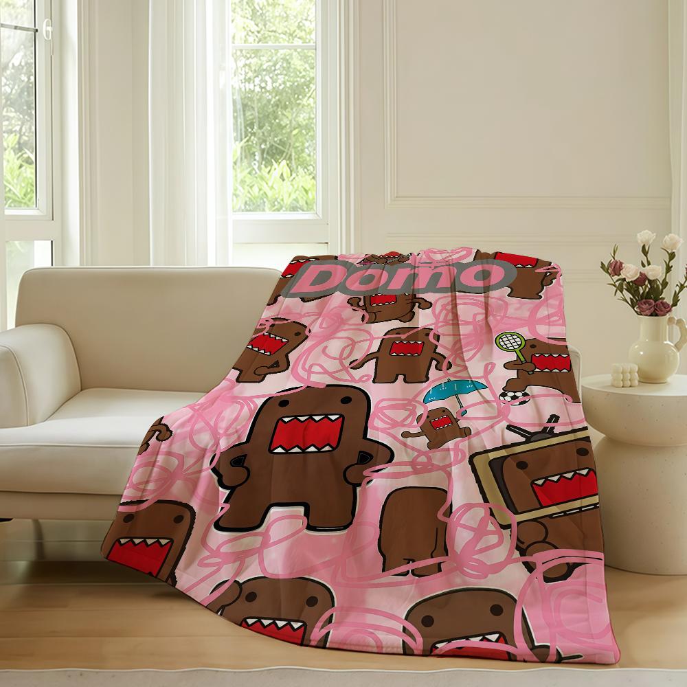 Cartoon cute Domo kun Blanket For Sofa Office Bed Plane Travel Sleep Read Relax Camping Soft And Warm
