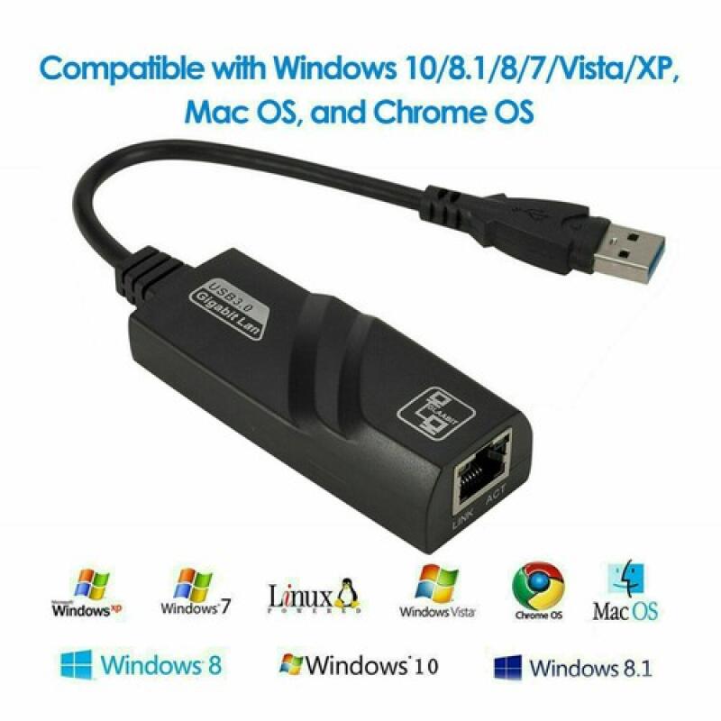 Сетевой адаптер USB 3.0 до 100/10/1000 Мбит/с к LAN-адаптеру Gigabit Ethernet RJ45