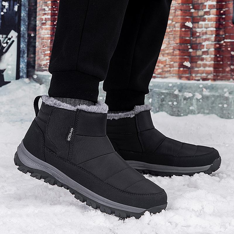 Мужские и женские зимние меховые утепленные водонепроницаемые удобные теплые холодные легкие походные водонепроницаемые нескользящие сноубутсы