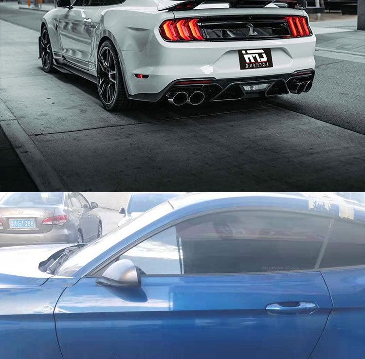GT500 Carbon Fiber Side Skirts for 2015-2022 Ford Mustang Modification