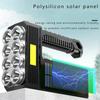 8LED and 6LED Bulbs Solar Charging Handheld Flashlight USB Charge Portable Lamp 4 Bright Lighting Modes Outdoor Searchlight