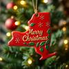 State Pride Christmas Ornaments Acrylic State Shaped Xmas Tree Hanging Decoration for Holiday Home Decor