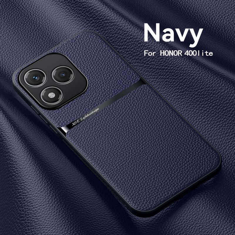 Однотонный магнитный чехол из ПУ кожи для Honor 400 Lite Защитная крышка Жесткая задняя панель Coque Capa Shell Fundas