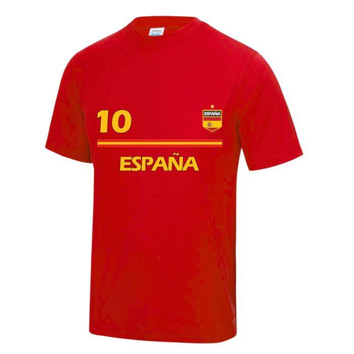 T-shirt de foot - NPZ - Espagne - Rouge - Unisexe - Respirant UPF30+