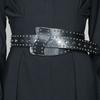 Y2K Rivet Waistband Harajuku PU Leather Belt Streetwear Wide Waistband  Clothing Accessories