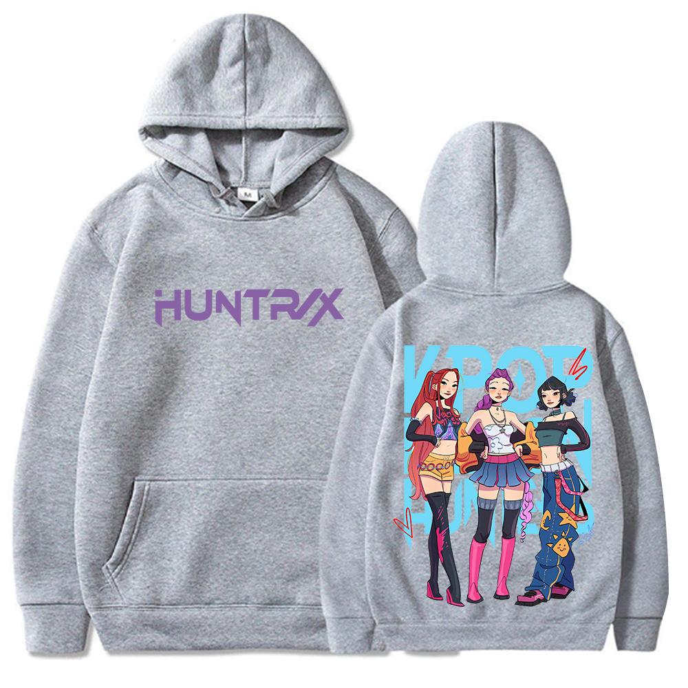 Худи K-pop Охотники на демонов Унисекс С длинным рукавом Повседневные толстовки Топы Мужская Женская Толстовка Подарок для фанатов