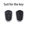 Car For Cadillac ATS CT6 CTS DTS XT5 Escalade ESV SRX STS XTS 28T ELR 4 5 Button Key Case Cover Fob Keychain Crystal Pink TPU