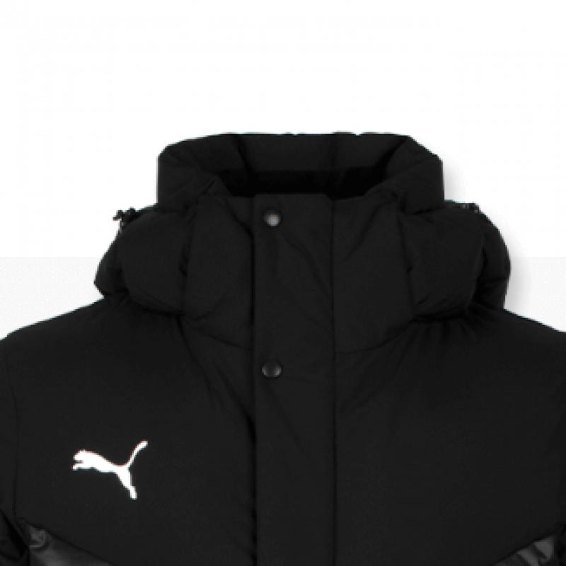 Puma Winter Winter Pre Match Outerwear Long Padded Coat Jumper Jacket Black