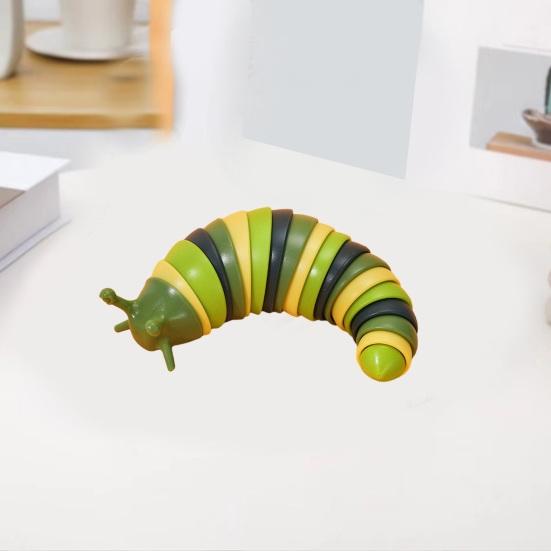 Красочная игрушка-гусеница, забавная, гибкая, милая, портативная, для снятия стресса, декомпрессии, для детей и взрослых, слизняк, сенсорная игрушка, подарок на день рождения