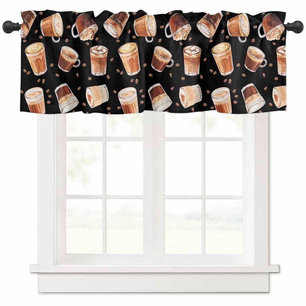 Кофейный ретро-стиль кухонные шторы на окна украшение дома короткие шторы для гостиной спальни маленькие шторы Cortinas