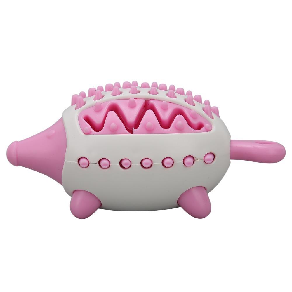 Hedgehog Shaped Dog Chew Toy Soft Rubber Pet Food Leak Ball Dog Teething Toy  Boredom Relief