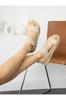 Women's Casual Sandals Beige Elastic Velcro Soft Non-Slip Sole Summer Shoes 