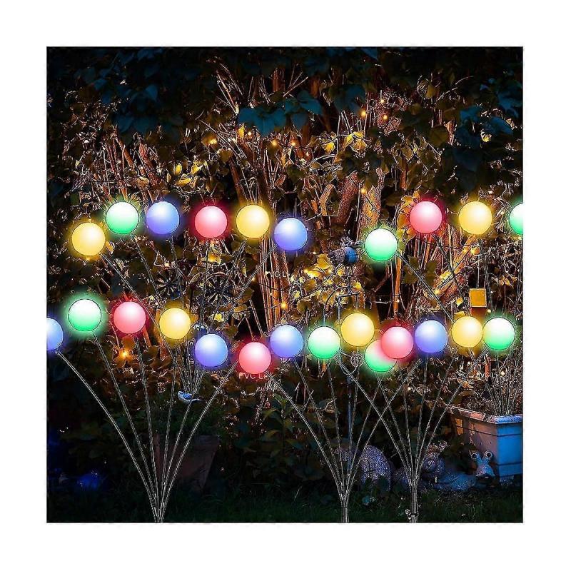 4pcs Solar Garden Lights Solar Swaying Light, Sway By Wind, Solar Outdoor Lights, 6led For Yard Patio Decor Colo Light
