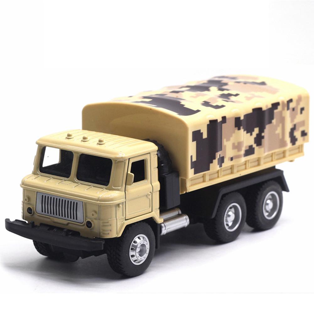 Масштаб 1/43, автомобиль-цистерна из сплава со звуком и светом, военный грузовик, игрушечный симулятор, коллекционный военный автомобиль, миниатюра для детей