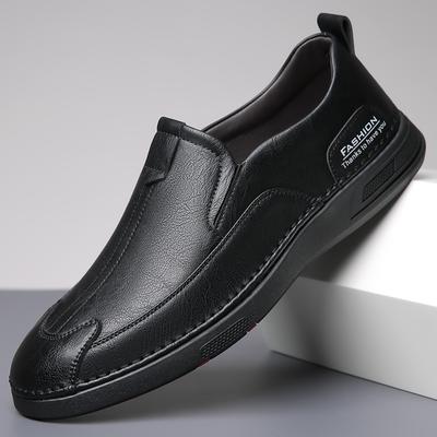 Модные кожаные мужские туфли Slip on Casual loafers Italian Soft Men business Moccasins Breathable Boat Shoes men flatsZapatos Hombre