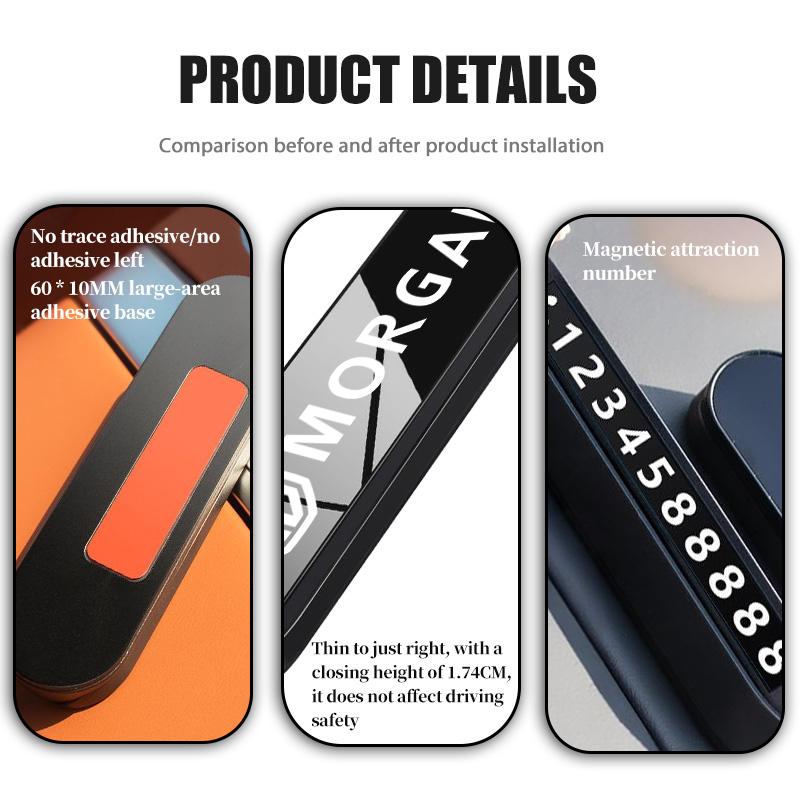 Car Temporary Mirror Parking Sign Phone Number Plate Accessories For MG ZS GS 3 6 5 7 Morgan HS ZS ZX Gundam UU333