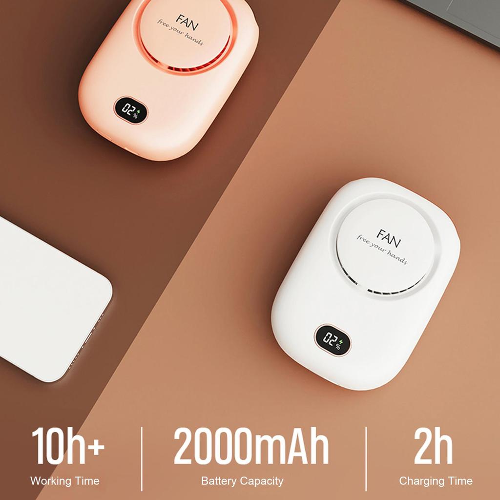 Вентилятор с ожерельем Мини-носимые вентиляторы Вентилятор с шейным ремешком USB Перезаряжаемый Тихий 3-скоростной вентилятор без рук