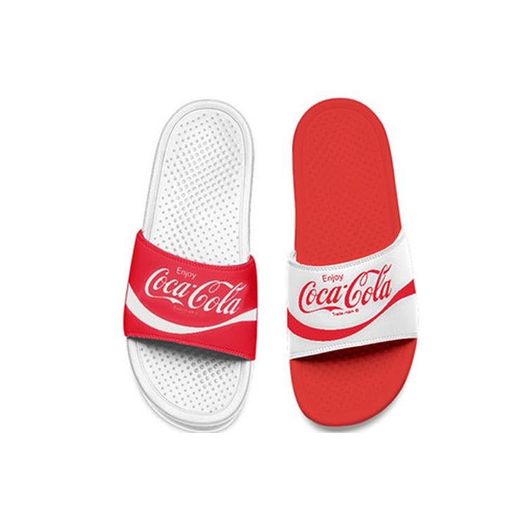Coca Cola x Anta Шлепанцы с резиновой подошвой Мужские Белый Красный 91926983-18