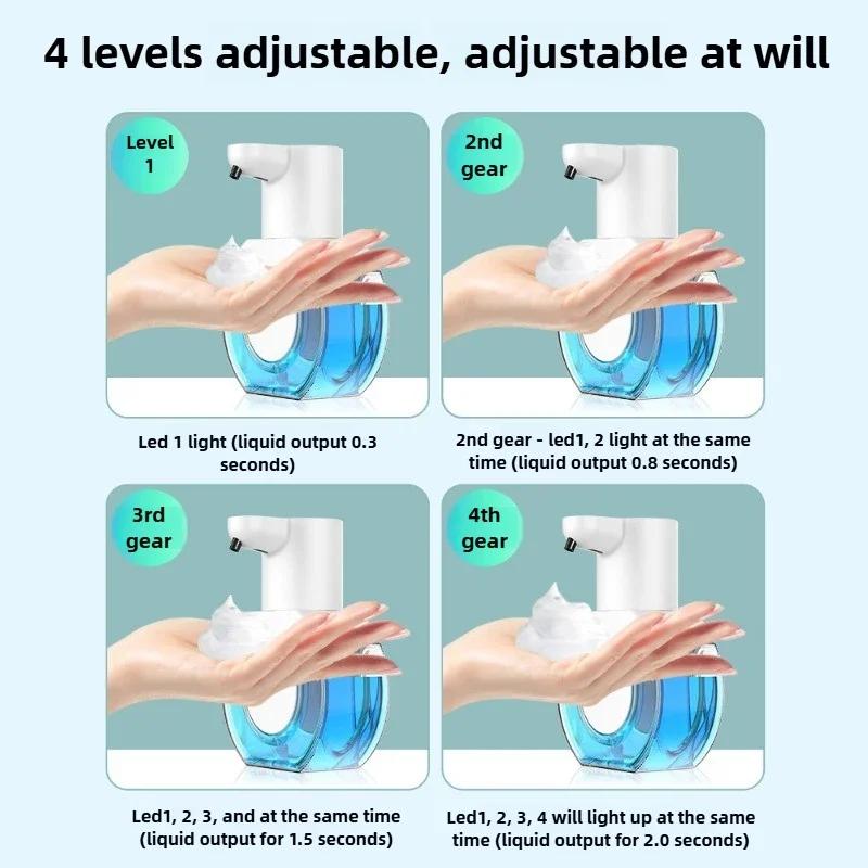 Умный дозатор мыла 430 мл, бесконтактный датчик движения, устройство для мытья рук, настенный дозатор жидкого мыла, модель «жидкость/пена»