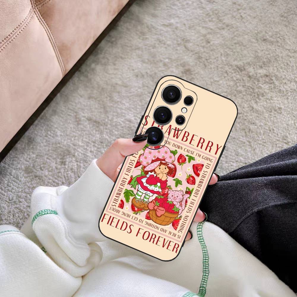 Чехол для телефона 'Девочка с клубничным тортом' S-Strawberry-shortcake Для Samsung S 24 Fe 25 Ultra Plus 20 Lite 21 30 22 23 24 22 Ultra 5G Fundas