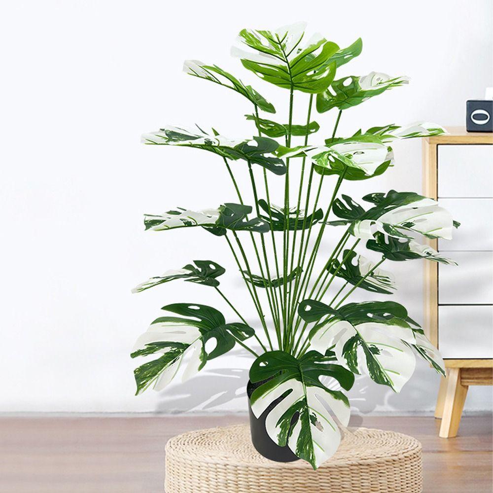 9-24 вилки искусственные тропические пальмовые ветви большие искусственные черепахи задний лист домашний садовый декор