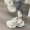 Жареные уличные папины кроссовки женские 2025 новые на толстой подошве увеличивающие рост ноги маленькие универсальные повседневные кроссовки студенческие легкие женские туфли