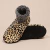 Winter Thicken Warm Chic Leopard Print Socks Indoor Non-Slip Couple socks  Christmas Gifts