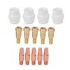 14pcs Contact Tip Gas Diffuser Tip Holder Set for Binzel 24KD MIG Welding Torch1.0mm