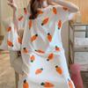Beautiful Sleeping Dress Breathable Relaxed Comfortable Girls Sweet Pink Heart Print Summer Nightdress Home Wear