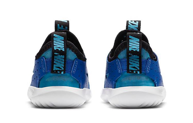 Nike Кроссовки Flex Runner Дышащие Нескользящие Амортизирующие Устойчивые к истиранию Низкие Детские Обувь Синий Белый CV9329-400