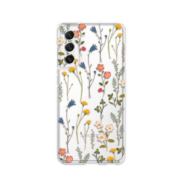 Чехол с рисунком свежих цветов для Samsung Galaxy S22 Ultra S21 S20 Plus Fe Note 20 10 A53 A52 S A32, прозрачный мягкий силиконовый чехол