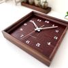 KATOMOKU muku square clock Walnut Wood Wall Continuous Second Hand km-144WARC, Clock, (Radio-Controlled)