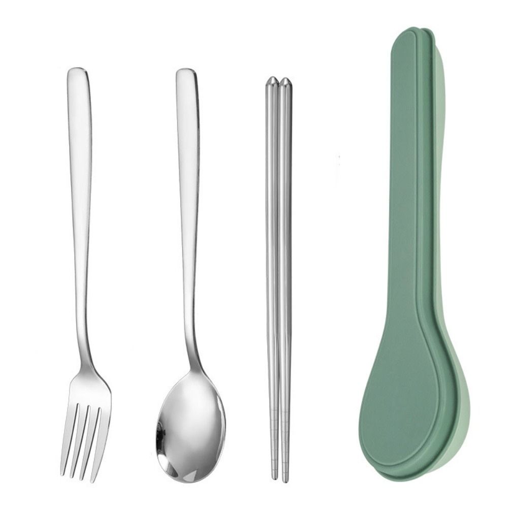 3/2pcs 410 Stainless Steel Tableware Suit with Case Flatware Portable Cutlery Set  Home