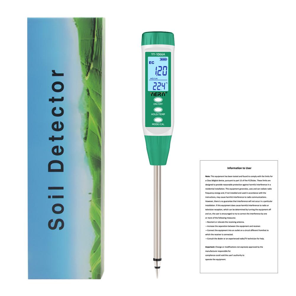 YY-1066A Soil Ec and Water Content Meter High Accuracy for Plant Testing, Gardening, Agriculture, Ph and Moisture Sensor