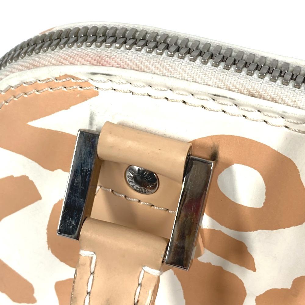 Louis Vuitton  M92178  MonogramGraffiti Alma PM Hand Bag Leather Beige/White