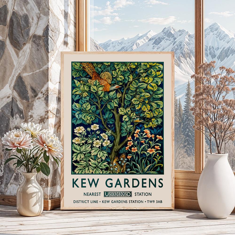 Уильям Моррис Принты Павлинов Постер Ботанический Цветочный Винтажный Животное Холст Живопись Домашний Декор Арт Постер-без рамы