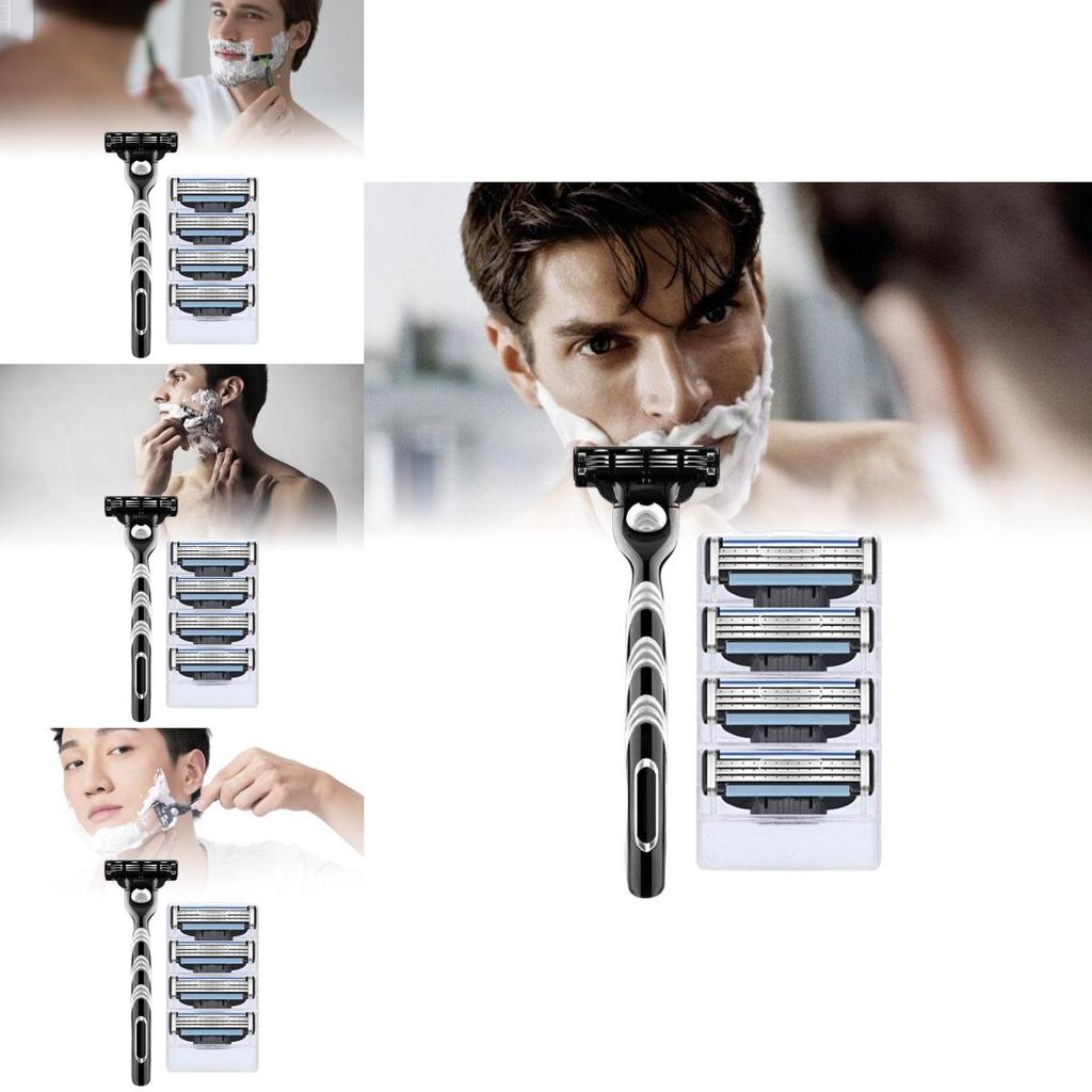 Премиальная немецкая бритва с тремя лезвиями для ручного бритья, обеспечивающая гладкое бритье для мужчин